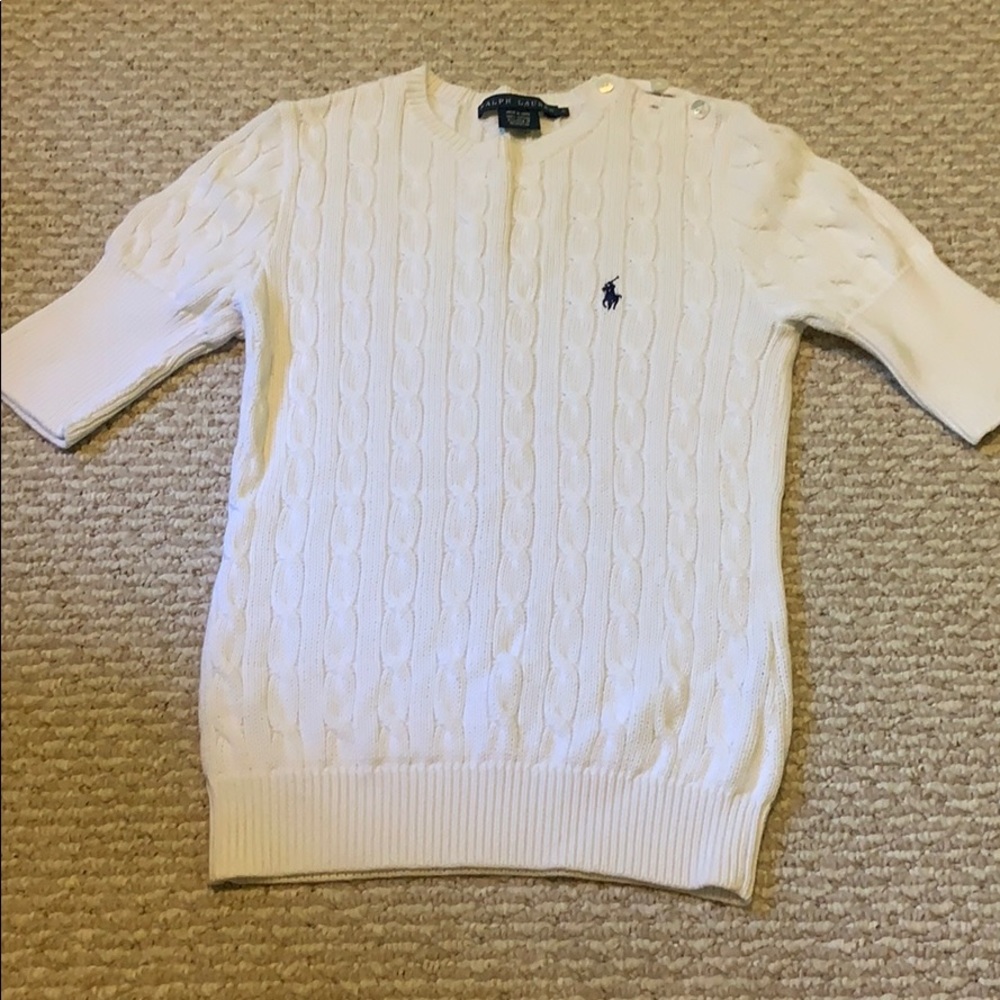 Polo Ralph short sleeve cable sweater